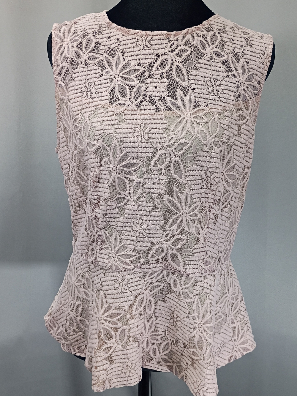 Premise Blush Lace Peplum Camisole
